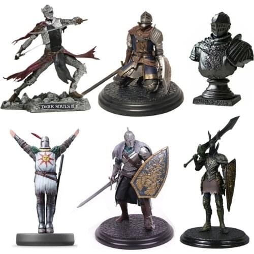 Dark Souls Black Faraam Knight Figure Sculpt Artorias The Abysswalker Action Figure Crystal Lizard Bonfire LIT Light-up