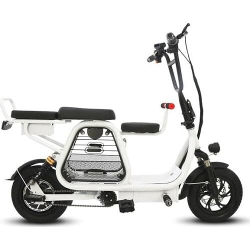 Electric City e Bike 12 Inch Electric Bicycles 48V 350W Folding Electric bicycle Pet Basket/Baby Child Seat Removable Battery