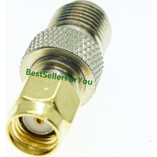 F Type Female Jack To RP-SMA Connector Male Plug Center RF Coaxial Adapter Connector