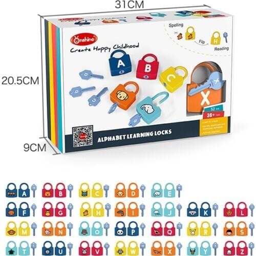 Montessori toy infant early education center teaching AIDS alphanumeric unlock toys 3-6 years old educational toys