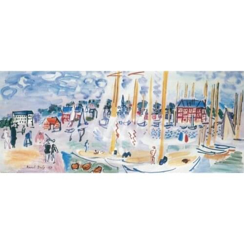 Large abstract oil paintings on canvas Dimanche a Deauvilie Modern art Landscapes picture for living room Hand painted Canvas