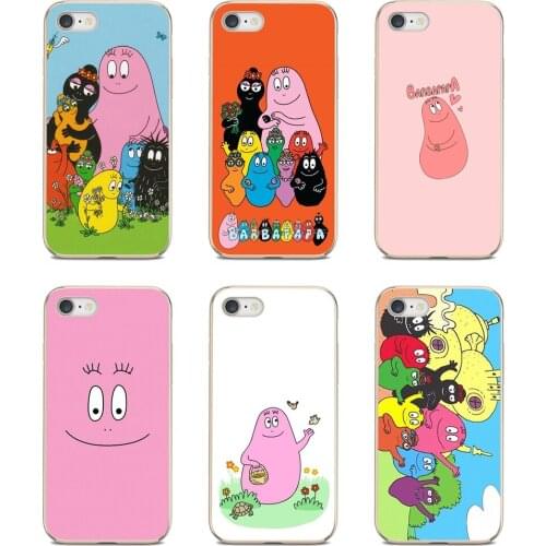 For Samsung Galaxy A12 A31 A41 A51 A71 A20e A21s M30 A10 A30 A40 A50 A60 A70 Soft Bag Case Les-Barbapapa-Barbamama-Pink-Smile