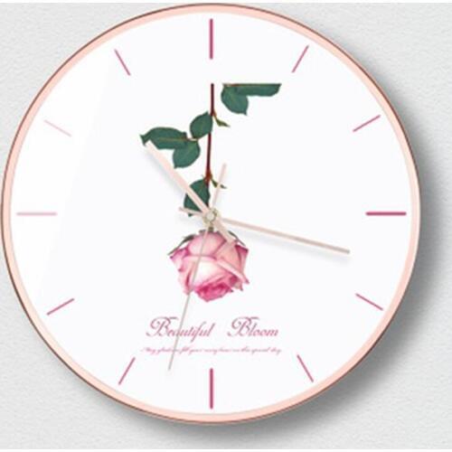 Selling Mute Wall Clock Home Needle Rose Gold Pink Creative Fashion Wall Clock Home Decoration Reloj Pared Modern Decor 5K531