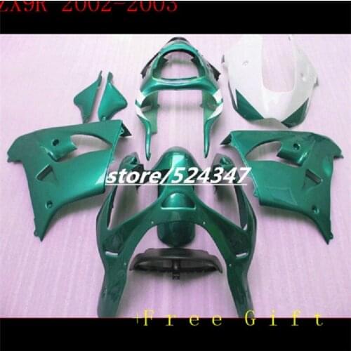 Wholesale ZX9R Fairing for kawasaki Ninja ZX-9R 2002 2003 ZX9R old Green black ZX 9R 02-03 ABS Body Kit