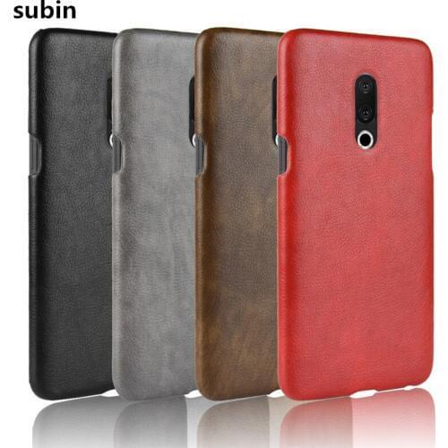 For Meizu 15 ShockProof luxury PU Leather Hard Back Cover Case For Meizu 15 Plus Phone Case 15Plus