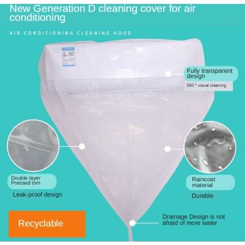 Transparent Air Conditioner Cleaning Cover, Waterproof Cover, Household Appliance Washing Air Conditioner Crane Cleaning Cover