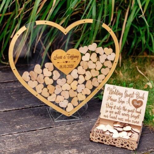 Transparent Wedding Guest Book, Wedding Guest Book, Clear Guest Book, Clear Wedding Guest Book, Rustic Wedding Guest Book