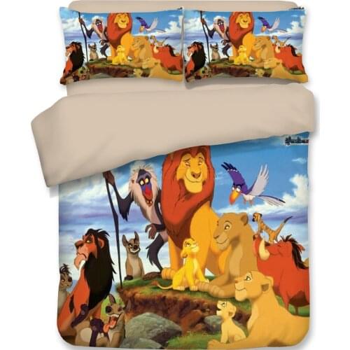 Simba Lion King Nala Orange Color Bedding Set Duvet Cover Pillowcases No Flatsheet Home Decor Christmas Gift Children For