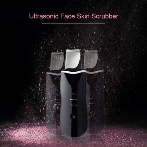 Ultrasonic Skin Scrubber Deep Face Cleaning Rechargeable Face Skin Spatula Facial Cleaner Peeling Massage Spa Blackhead Remove