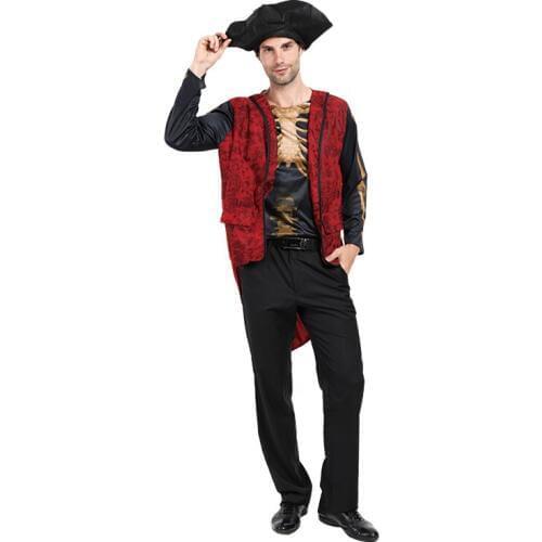 Snailify Voodoo Doctor Men Costumes Pirate Skeleton Costume Halloween Costume For Adult Carnival Purim Cosplay