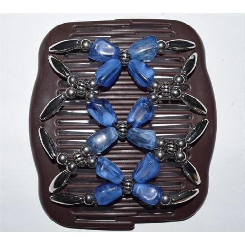 Standard comb blue silver rose beads 20pcs/lot magic comb