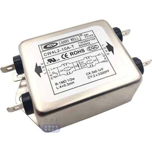 Taiwan Power Supply EMI Filter CW4L2 3A6A 10A 15A 20A Single-phase Two-stage T AC 220V