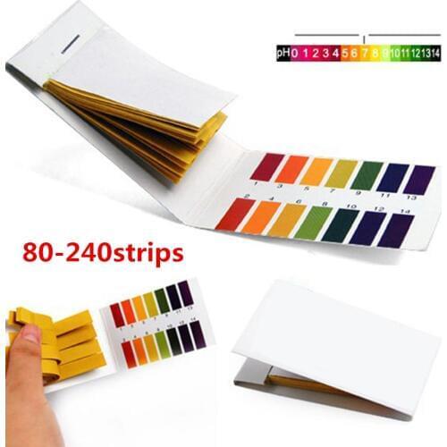 80-240Strips PH Test Strips Full PH Meter PH Controller 1-14st Indicator Litmus Paper Kit For Watery Cosmetics Urine Soil