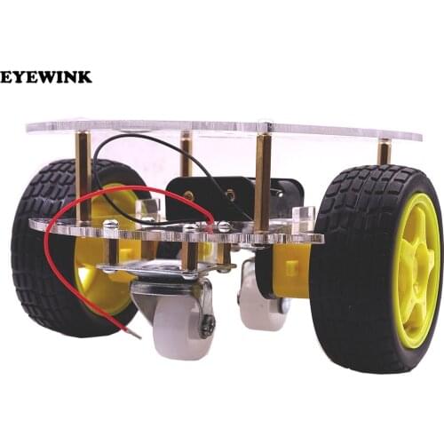 Smart car chassis 2wd / robot tracing strong magnetic motor car rt-4 / avoidance car with code disk