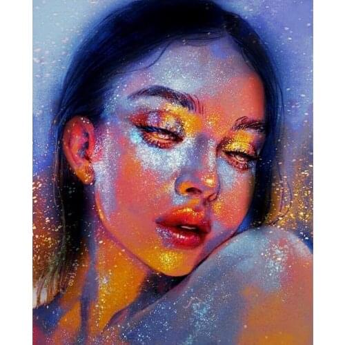 XUEQIXIAOZU 5D Diamond Painting Cartoon Girl Portrait DIY Mosaic Square/Round Diamond Handmade Crafts Room Art Decoration Gift