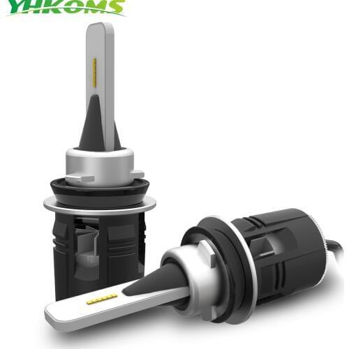 YHKOMS Car Headlight H8 H11 LED H1 H3 H4 H7 H9 9005 HB3 9006 HB4 Auto Lamp Fog Light CSP LED Headlamp 48W 7200LM 12V 24V 6000K