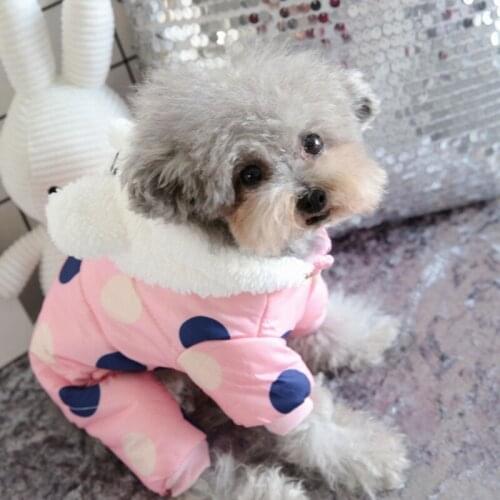 Winter Dog Clothes Hoodie Coat Moustache Cotton Coat Thicken Warm Clothes for Small Dogs Autumn Jacket Coat Puppy Sweater Dogs