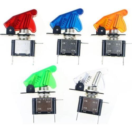 1PCS 12V 20A Toggle Switch Car Auto Cover LED Light SPST Toggle Rocker Switch Control On/Off Durable