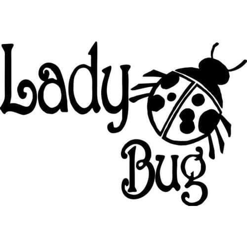 16CM*10.7CM Lady Girl Bug Animal Ladybug Car Vinyl Decal Sticker Car Stylings Decoration For Black Sliver C8-0395