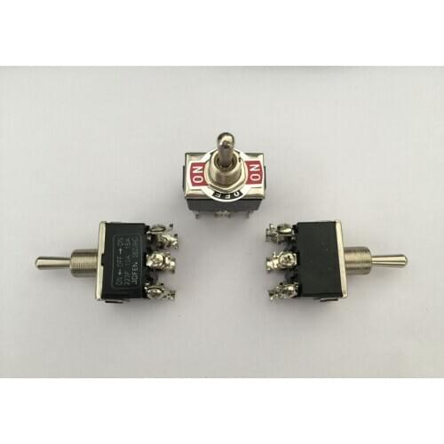 2PCS 6-Pin Toggle Switches ON-OFF-ON Switch Momentary 15A 250VAC