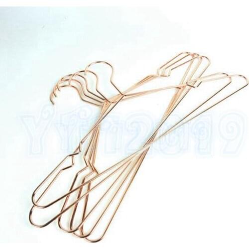 200pcsRose Gold Metal Clothes Shirts Hanger with Groove, Heavy Duty Strong Coats Hanger, Suit Hanger