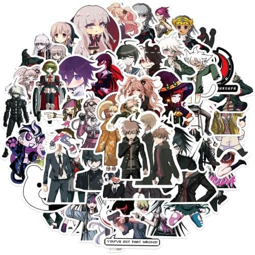 25/50PCS Danganronpa Trigger Happy Havoc Anime Stickers For Refrigerator Car Helmet Box Bicycle Guitar Notebook Skate