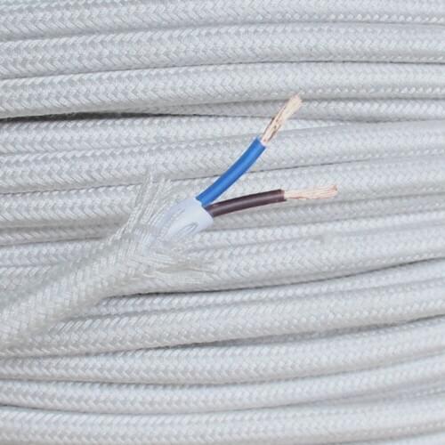3m 5m 10m 2 Core 0.75mm2 Vintage Fabric Braided Cable Cotton Textile Covered Electrical Wire Vintage Light Cord