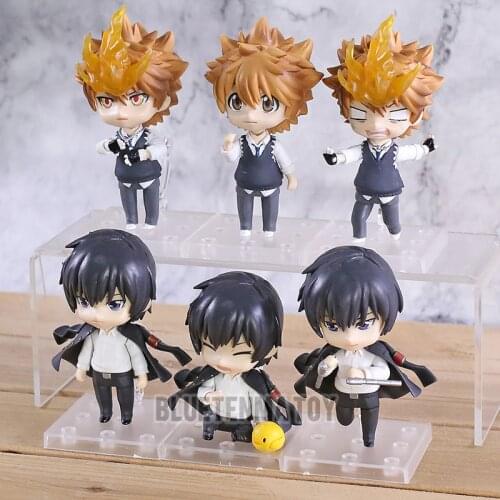 3pcs/set Cartoon Katekyo Hitman Reborn Sawada Tsunayoshi Hibari Kyoya PVC Action Figures model toys for gift