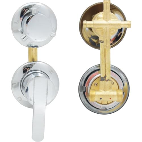 4 Way Water Output Screw Thread Shower Room Mixer Tap Brass Mixing Bathroom Valve for Shower Set Cabin Hole Center Adjustable