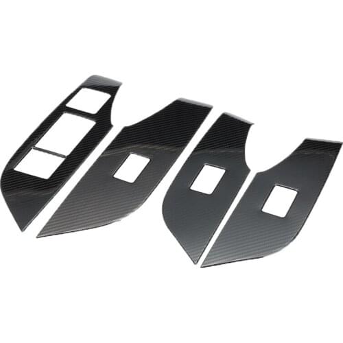 4Pcs Car Door Armrest Panel Cover Lift Regulator For Toyota Rav4 Rav 4 Xa50 2019 2020 Sticker Trim Cover Motor Window