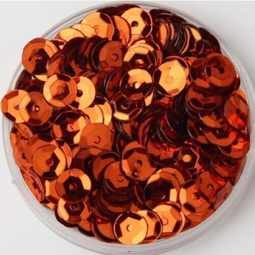 50g(10000pcs) 4mm Cup Loose Sequins Round Paillette Wedding Garment Accessory Sewing Craft Orange Confetti Spangles
