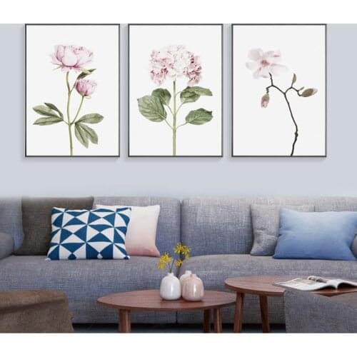Painting Abstract Pink Flower Wall Decor Canvas Painting Posters And Prints Canvas Pictures For Living Room Decor Unframed