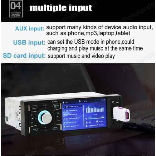 1 din car radio video player HD screen support Bluetooth/FM USB/SD AUX 4 inch mp5 stereo