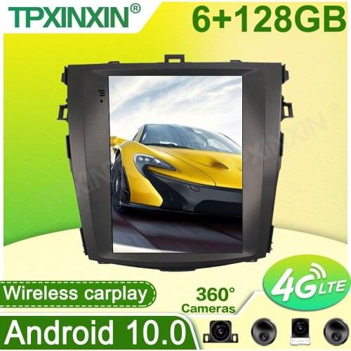 6+128GB For TOYOTA Corolla 2006-2012 Android Car Stereo Radio Screen GPS Navigation Tape Recorder Head Unit Multimeo player 2din