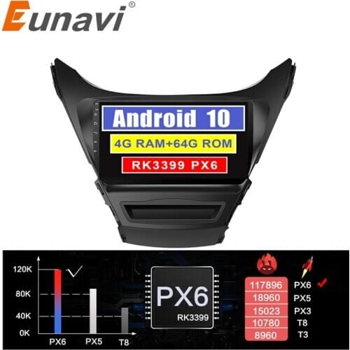 Eunavi car radio stereo multimedia player for Hyundai elantra 2012 2013 Android system 2 din headunit TDA7851 Subwoofer 4G GPS