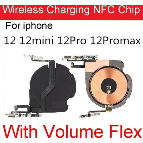 Wireless Charging Charger Receiver Coil NFC Compass Module Flex Cable For iPhone 12 mini 12 Pro Max SE 2020 Replacement Parts