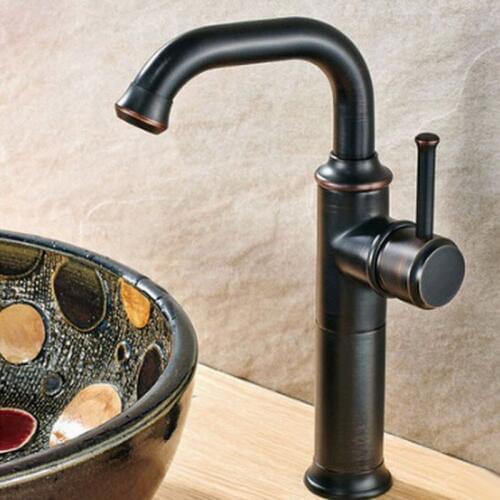 Black Oil Rubbed Bronze Single Hole Single Lever Handle Swivel Spout Bathroom Kitchen Sink Faucet Cold & Hot Mixer Tap asf092