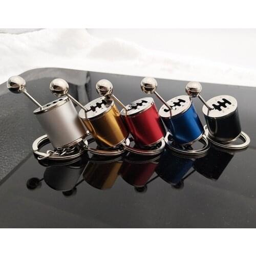 Kids Car Keychain Imitation 6 Speed Manual Gear Transmission Lever Shift Knob Type Metal Key Chain Key Ring Toys for Children