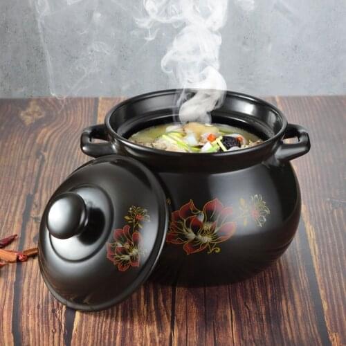 Chinese Non Stick Soup Pot Ceramic Traditional Kitchen Accessories Soup Pot Stew Pot Casserole Pot Panelas Cookware BC50TG
