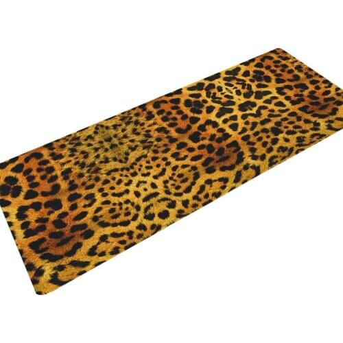 Leopard Artificial Fur Rug Long Bath Mat Door Floor Tapete Banheiro Carpet For Toliet Non Slip Alfombra