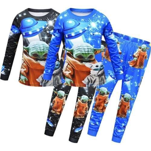 Mandalorian Baby Yoda Kids Pajamas Children Sleepwear Baby Pajamas Sets Boys Pyjamas Pijamas Set Cotton Nightwear Clothes Kids