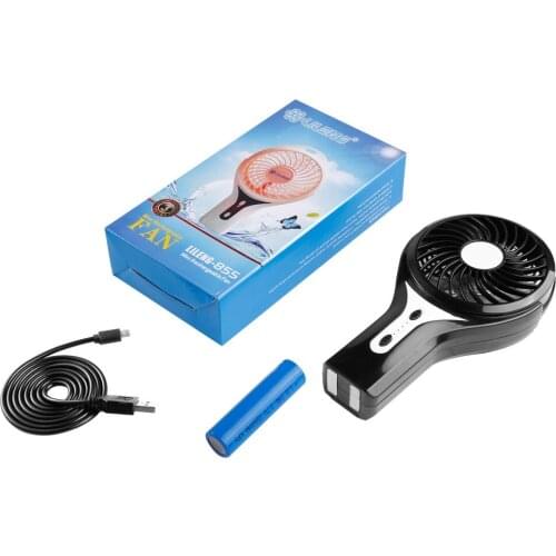 Mini Handheld Portable 3 Inch Color Light USB Charging Long Life Three Speed Choice Battery Rechargeable Fan Air Conditioner