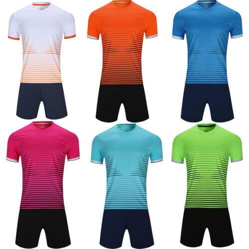 Men short sleeve green soccer jersey adult football uniform kids pink soccer shirt boy sport jerseys set DIY name OEM number