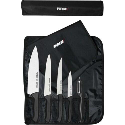 Pirge, Ecco Knife Set 5 Pieces with Bag - Professional Household Knives, Kitchen Knives and Chef Knives - 38402