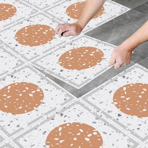 Terrazzo floor stickers childrens bedroom floor renovation beautification waterproof, non-slip and easy to care