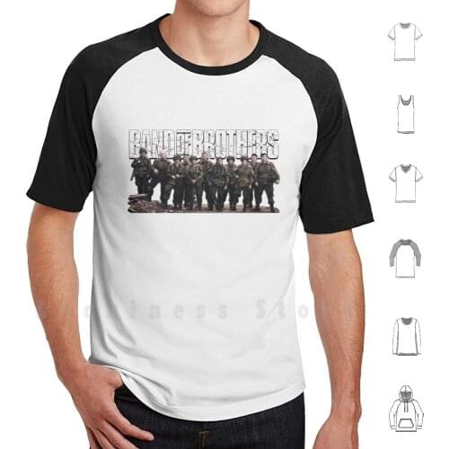 Band Of Brothers T Shirt Print 100% Cotton New Cool Tee Major Richard Dick Winters Captain Lewis Second Lieutenant