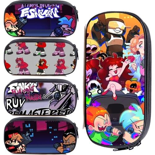 New 3D Game Style Friday Night Funkin Cosmetic Cases Anime Pencil Case Cartoon Stationery Makeup Zipper Storage School Supplies