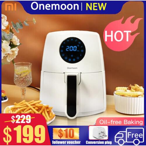 Onemoon OA5 Air Fryer White 3.5L large high-capacity Cooker non-stick cookware Electric digital oven