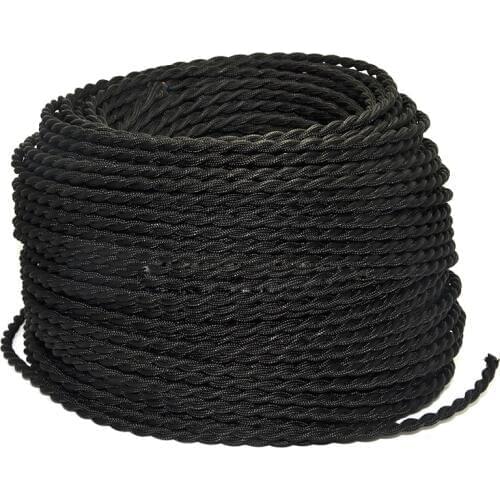 10M Retro Chandelier Braided Electrical Wires 2*0.75mm Double Copper Wire for Bar Restaurant Personality DIY Light Fixtures Line