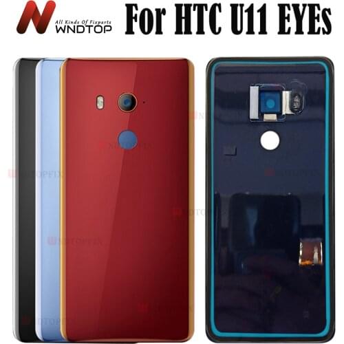 Original NEW For HTC U11 Eyes Battery cover door glass with camera lens For HTC U11 EYEs Back Battery Cover with glue U11 eyes